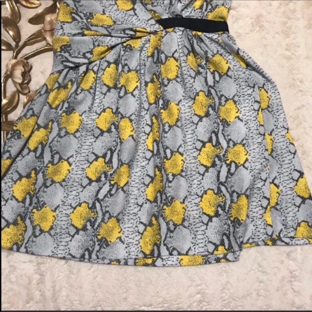 Snake Print Faux Wrap Dress - Picture 8 of 10
